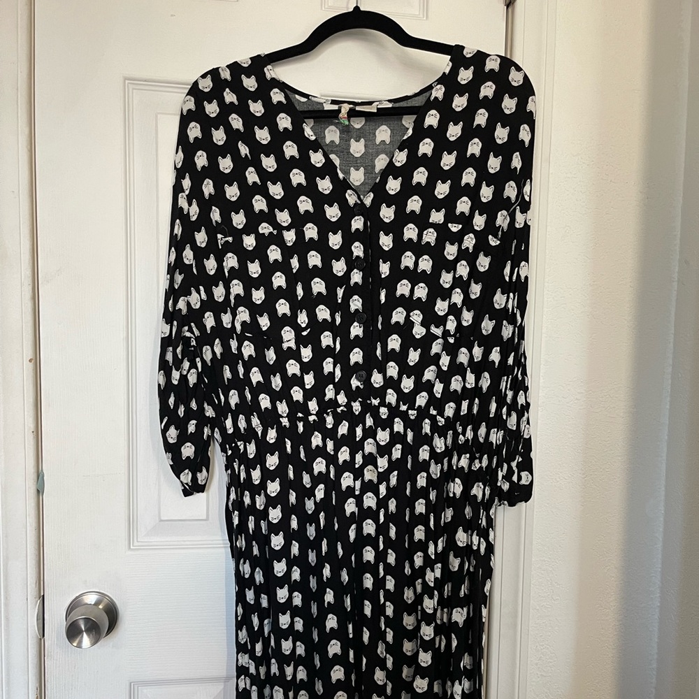 Cat Printed Dress